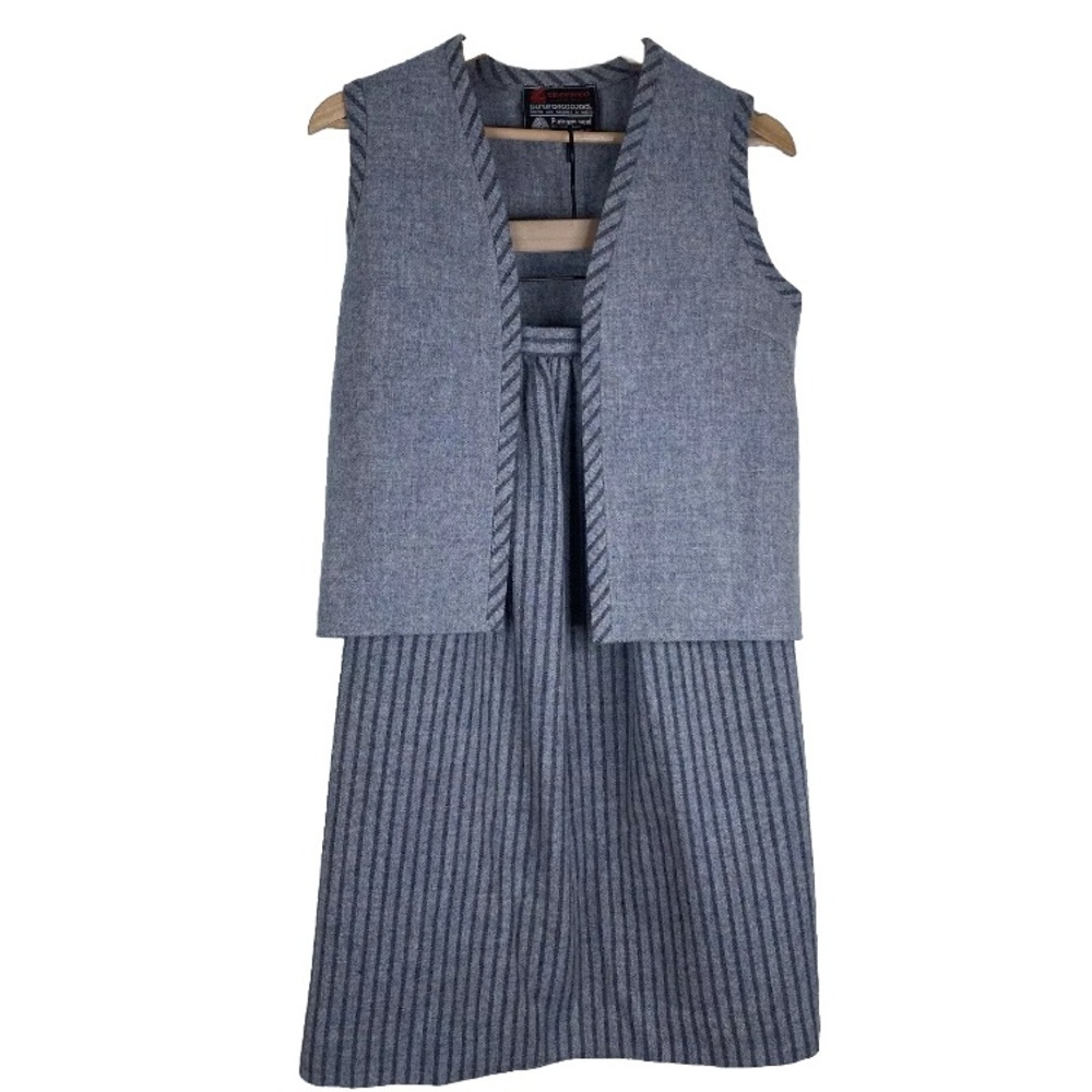 Vintage Trefriw Wool Set Vest Skirt Welsh Woolen Mills Wales Made Preppy Retro